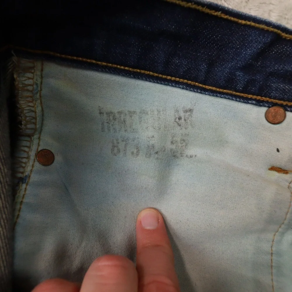 Levi's 501XX Men's 2007‎ Blue Button Fly Denim Jeans size 27x32 act 30x32